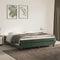 vidaXL - Bedframe - zonder - matras - 160x200 - cm - fluweel - donkergroen