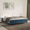 vidaXL - Bedframe - zonder - matras - 160x200 - cm - fluweel - donkerblauw