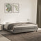 vidaXL - Bedframe - zonder - matras - 160x200 - cm - fluweel - lichtgrijs