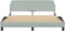vidaXL - Bedframe - zonder - matras - 160x200 - cm - fluweel - lichtgrijs