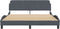 vidaXL - Bedframe - zonder - matras - 160x200 - cm - fluweel - donkergrijs
