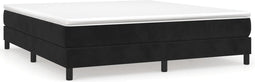 vidaXL - Bedframe - zonder - matras - 160x200 - cm - fluweel - zwart