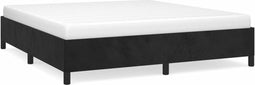 vidaXL - Bedframe - zonder - matras - 160x200 - cm - fluweel - zwart