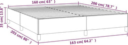 vidaXL - Bedframe - zonder - matras - 160x200 - cm - stof - groen