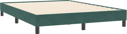 vidaXL - Bedframe - zonder - matras - 160x210 - cm - fluweel - donkergroen
