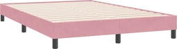 vidaXL - Bedframe - zonder - matras - 160x220 - cm - fluweel - roze
