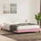 vidaXL - Bedframe - zonder - matras - 160x220 - cm - fluweel - roze