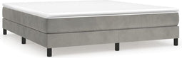 vidaXL - Bedframe - zonder - matras - 180x200 - cm - fluweel - lichtgrijs