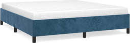 vidaXL - Bedframe - zonder - matras - 180x200 - cm - fluweel - donkerblauw
