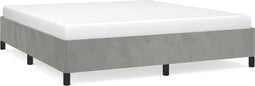 vidaXL - Bedframe - zonder - matras - 180x200 - cm - fluweel - lichtgrijs