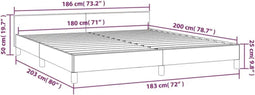 vidaXL - Bedframe - zonder - matras - 180x200 - cm - fluweel - donkergrijs