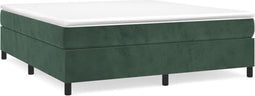 vidaXL - Bedframe - zonder - matras - 180x200 - cm - fluweel - donkergroen