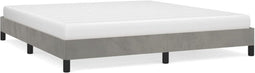 vidaXL - Bedframe - zonder - matras - 180x200 - cm - fluweel - lichtgrijs