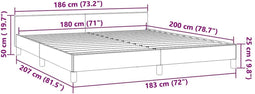 vidaXL - Bedframe - zonder - matras - 180x200 - cm - fluweel - donkerblauw