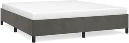 vidaXL - Bedframe - zonder - matras - 180x200 - cm - fluweel - donkergrijs