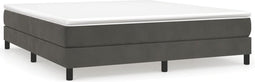 vidaXL - Bedframe - zonder - matras - 180x200 - cm - fluweel - donkergrijs