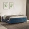 vidaXL - Bedframe - zonder - matras - 180x200 - cm - fluweel - donkerblauw
