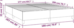 vidaXL - Bedframe - zonder - matras - 180x200 - cm - fluweel - zwart