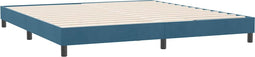 vidaXL - Bedframe - zonder - matras - 180x210 - cm - fluweel - donkerblauw