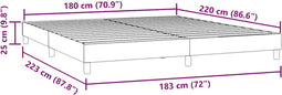 vidaXL - Bedframe - zonder - matras - 180x220 - cm - fluweel - roze