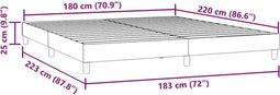 vidaXL - Bedframe - zonder - matras - 180x220 - cm - fluweel - donkerblauw