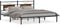 vidaXL - Bedframe - zonder - matras - 183x213 - cm - spaanplaat - gerookt - eiken