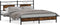 vidaXL - Bedframe - zonder - matras - 183x213 - cm - spaanplaat - gerookt - eiken