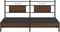 vidaXL - Bedframe - zonder - matras - 183x213 - cm - spaanplaat - bruin - eikenkleurig