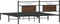 vidaXL - Bedframe - zonder - matras - 183x213 - cm - spaanplaat - bruin - eikenkleurig