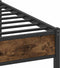 vidaXL - Bedframe - zonder - matras - 183x213 - cm - spaanplaat - gerookt - eiken