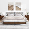 vidaXL - Bedframe - zonder - matras - 183x213 - cm - spaanplaat - bruin - eikenkleurig
