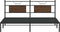 vidaXL - Bedframe - zonder - matras - 183x213 - cm - spaanplaat - bruin - eikenkleurig