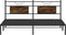 vidaXL - Bedframe - zonder - matras - 183x213 - cm - spaanplaat - gerookt - eiken