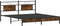 vidaXL - Bedframe - zonder - matras - 183x213 - cm - spaanplaat - gerookt - eiken