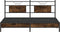 vidaXL - Bedframe - zonder - matras - 183x213 - cm - spaanplaat - gerookt - eiken