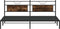 vidaXL - Bedframe - zonder - matras - 193x203 - cm - spaanplaat - gerookt - eiken