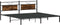 vidaXL - Bedframe - zonder - matras - 193x203 - cm - spaanplaat - gerookt - eiken