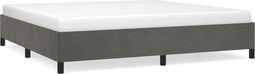 vidaXL - Bedframe - zonder - matras - 200x200 - cm - fluweel - donkergrijs