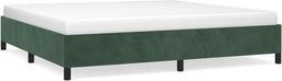 vidaXL - Bedframe - zonder - matras - 200x200 - cm - fluweel - donkergroen