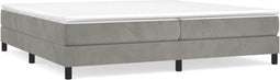 vidaXL - Bedframe - zonder - matras - 200x200 - cm - fluweel - lichtgrijs