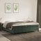 vidaXL - Bedframe - zonder - matras - 200x200 - cm - fluweel - donkergroen