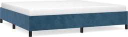 vidaXL - Bedframe - zonder - matras - 200x200 - cm - fluweel - donkerblauw