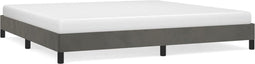 vidaXL - Bedframe - zonder - matras - 200x200 - cm - fluweel - donkergrijs