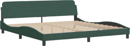 vidaXL - Bedframe - zonder - matras - 200x200 - cm - fluweel - donkergroen