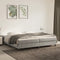 vidaXL - Bedframe - zonder - matras - 200x200 - cm - fluweel - lichtgrijs