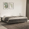 vidaXL - Bedframe - zonder - matras - 200x200 - cm - fluweel - donkergrijs
