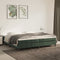 vidaXL - Bedframe - zonder - matras - 200x200 - cm - fluweel - donkergroen