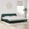 vidaXL - Bedframe - zonder - matras - 200x200 - cm - fluweel - donkergroen
