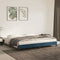 vidaXL - Bedframe - zonder - matras - 200x200 - cm - fluweel - donkerblauw