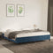 vidaXL - Bedframe - zonder - matras - 200x200 - cm - fluweel - donkerblauw